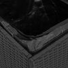 vidaXL Tabourets jardin coussins 2 pcs noir 40x40x43 cm r&eacute;sine tress&eacute;e