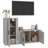 vidaXL Ensemble de meubles TV 2 pcs gris béton bois d'ingénierie