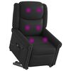 vidaXL Fauteuil de massage inclinable noir brillant similicuir