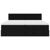 VidaXL Cadre de lit ottoman avec matelas noir 200x200cm velours