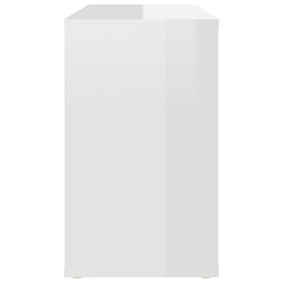 vidaXL Armoire latérale Blanc brillant 60x30x50 cm Aggloméré
