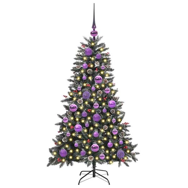 vidaXL Sapin de Noël artificiel avec 150 LED Vert 68 x 68 x 120 cm