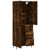 vidaXL Buffet haut Ch&ecirc;ne fum&eacute; 69,5x34x180 cm Bois d'ing&eacute;nierie