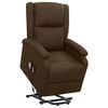 vidaXL Fauteuil de massage Marron fonc&eacute; Tissu