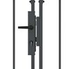 vidaXL Portail de cl&ocirc;ture de jardin avec sommet en arc Gris