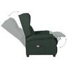 vidaXL Fauteuil de massage Vert fonc&eacute; Tissu