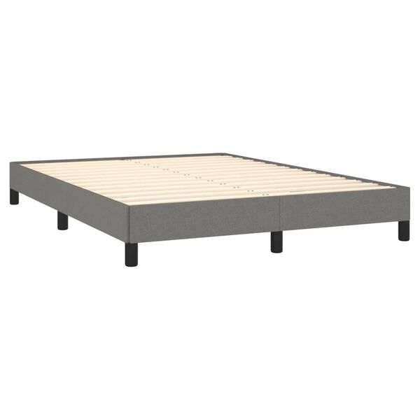 vidaXL Cadre de lit sans matelas gris foncé 140x200 cm tissu