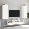 vidaXL Meuble TV mural blanc 40,5x30x102 cm bois d'ing&eacute;nierie