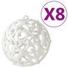 vidaXL Ensemble de boules de No&euml;l 100 pcs Blanc