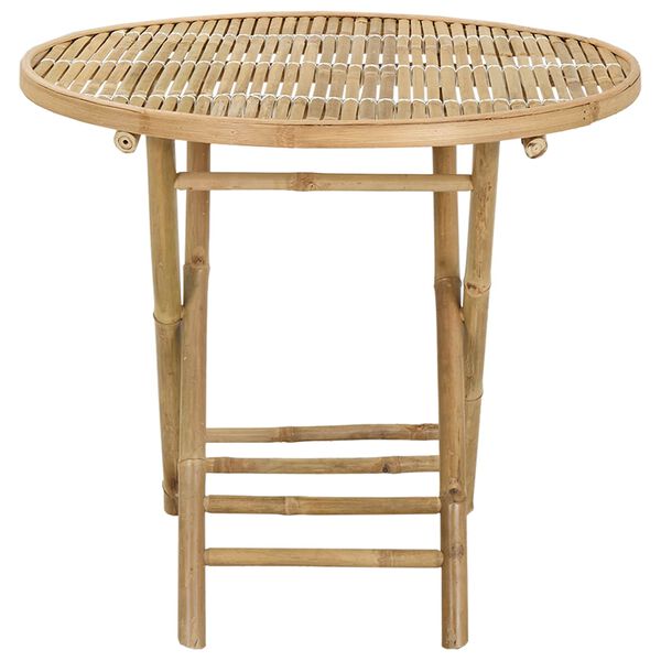 vidaXL Table de Jardin Naturel 80 x 70 cm Bambou