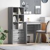 vidaXL Bureau avec tiroir 2 pcs Gris Sonoma