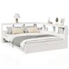 vidaXL Lit biblioth&egrave;que sans matelas blanc 140x190 cm bois pin massif