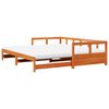 vidaXL Lit de jour et lit gigogne et matelas 90x190 cm bois pin massif