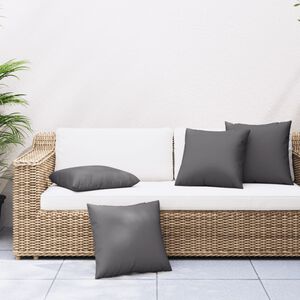 vidaXL Coussin d'ext&eacute;rieur 4 pcs Anthracite 40 x 40 cm Tissu