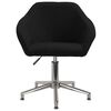 vidaXL Chaise pivotante de bureau Noir Tissu