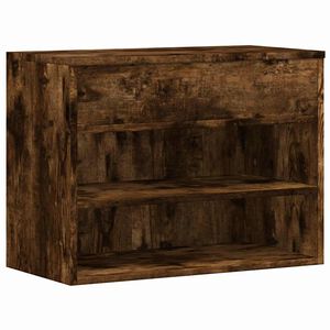 vidaXL Banc &agrave; chaussures Ch&ecirc;ne fum&eacute; 60x30x45 cm Bois d'ing&eacute;nierie