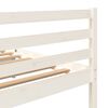 vidaXL Cadre de lit sans matelas blanc bois massif