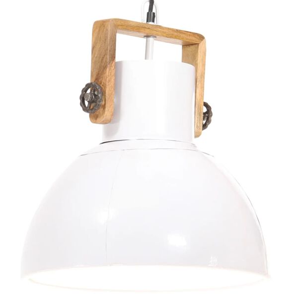vidaXL Lampe suspendue industrielle 25 W Blanc Rond 40 cm E27