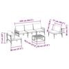 vidaXL Ensemble de canap&eacute; de jardin avec coussin 6 pcs Noir Acier