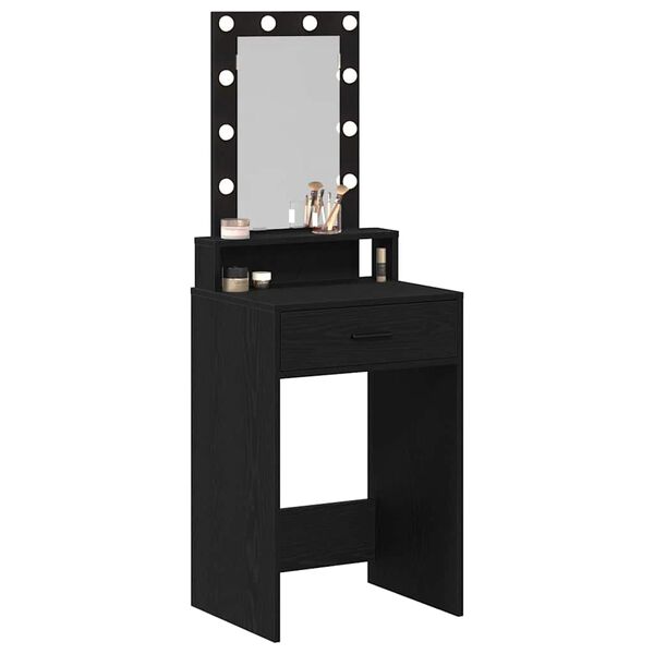 vidaXL Table de Toilette Noir 50 x 41 x 140 cm Bois d'ingénierie