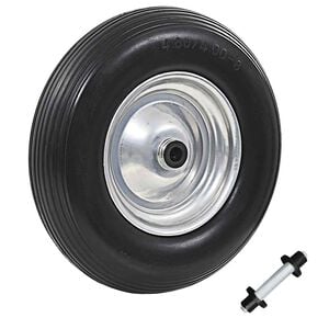 vidaXL Roue de brouette avec axe PU solide 4.00-8 390 mm