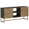 vidaXL Meuble TV avec tiroir avec &eacute;tag&egrave;re Laiton 105 x 30 x 50 cm