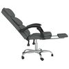 vidaXL Fauteuil inclinable de bureau Gris fonc&eacute; Tissu