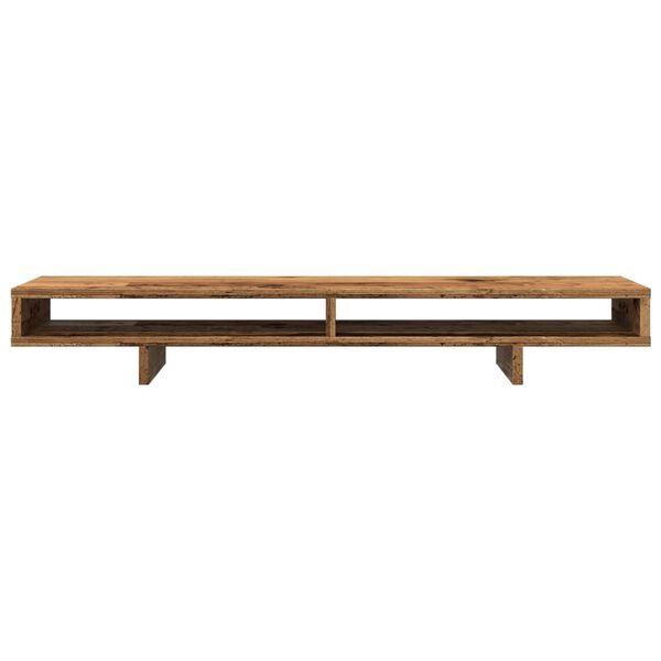 vidaXL Support de moniteur vieux bois 100x27x15 cm bois d'ingénierie