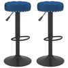 vidaXL Tabourets de bar lot de 2 bleu velours