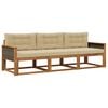 vidaXL Ensemble de canap&eacute;s d'ext&eacute;rieur 3 pc Naturel et Beige