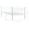 vidaXL Cadre de lit de repos sans matelas Blanc Métal 90x200cm