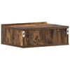 vidaXL Table de chevet flottante Chêne fumé 40x30x15 cm