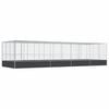 vidaXL Voli&egrave;re avec extension argent&eacute; 932x307x212 cm acier
