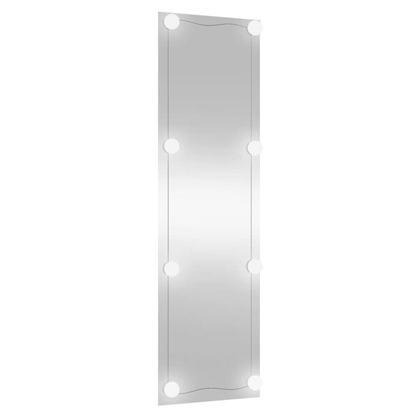 vidaXL Miroir mural avec lumi&egrave;res LED 30x100 cm verre rectangulaire