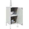 vidaXL Buffets 2 pcs blanc 36x39x79 cm acier