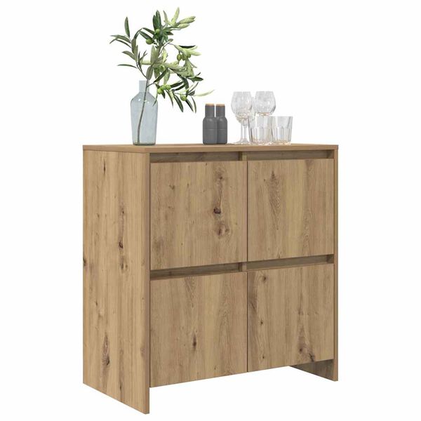 vidaXL Buffet Chêne artisanal 70 x 41 x 75 cm Bois d'ingénierie