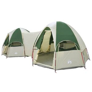 vidaXL Tente familiale avec auvent imperm&eacute;able 14 personne Vert