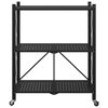 vidaXL Étagère de rangement sur roulettes Noir 71 x 34 x 88 cm Acier