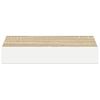 vidaXL &Eacute;tag&egrave;res murales 4 pcs Ch&ecirc;ne et blanc 23x23,5x3,8 cm MDF