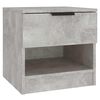 vidaXL Table de chevet Gris b&eacute;ton Bois d'ing&eacute;nierie