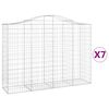 vidaXL Paniers &agrave; gabions arqu&eacute;s 7 pcs 200x50x140/160 cm Fer galvanis&eacute;