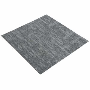 vidaXL Carreau de tapis Gris b&eacute;ton 50 x 50 cm 20 pc PP et Bitume