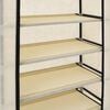 vidaXL Armoire &agrave; chaussures avec housse Cr&egrave;me 58x28x106 cm Tissu