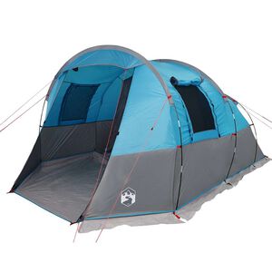 vidaXL Tente de camping tunnel 4 personnes bleu imperméable