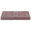 vidaXL Coussin de plancher de palette Coton 120x80x10 cm Taupe