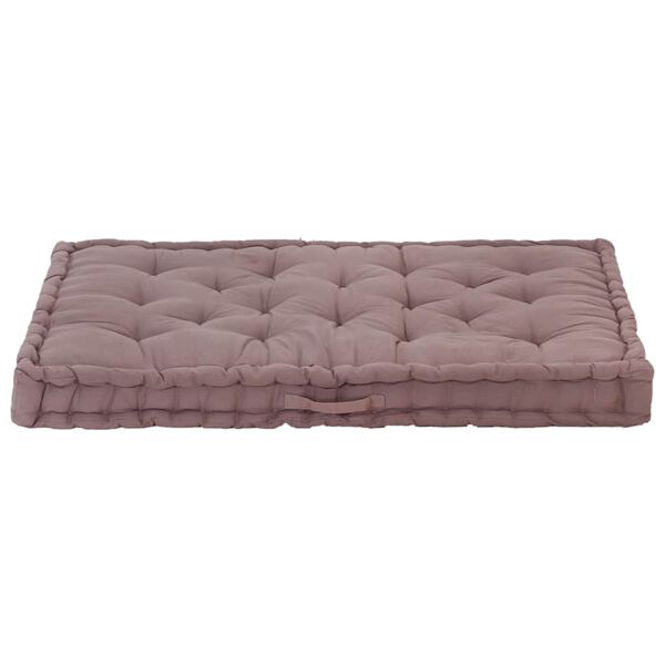 vidaXL Coussin de plancher de palette Coton 120x80x10 cm Taupe
