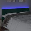 vidaXL T&ecirc;te de lit &agrave; LED Vert fonc&eacute; 180x5x78/88 cm Velours