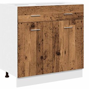vidaXL Armoire &agrave; tiroirs "Lyon" Bois ancien 80 x 46 x 81,5 cm Bois d'ing&eacute;nierie