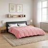 vidaXL Duvet d'&eacute;t&eacute; simple Matelass&eacute; Rose 220 x 260 cm Microfibre