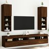 vidaXL Meubles TV avec lumières LED 2 pcs chêne marron 30,5x30x102 cm